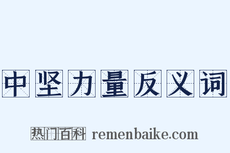 中坚力量反义词是什么意思的图片